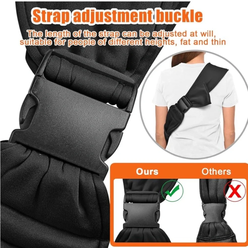 Tomkas Dog Sling Carrier for Small Dogs Puppy Carrier Black Weight 2-7 lbs